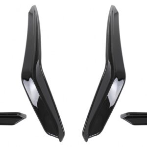 Front Bumper Side Fins Flaps suitable for VW Golf 8 Mk8 MQB GTI / R-Line (2020-Up) Piano Black