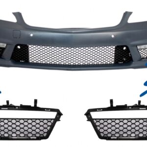 Front Bumper Side Grilles Fog Light DRL suitable for Mercedes S-Class W221 (2005-2012) S63 S65 Design