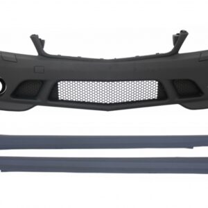 Front Bumper Side Skirts suitable for Mercedes C-Class W204 (2007-2012) C63 Design Without Fog Ligts