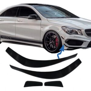 Front Bumper Splitters Fins Aero suitable for Mercedes CLA W117 C117 X117 (2013-2016) CLA45 Design