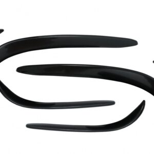 Front Bumper Splitters Fins Flaps Aero suitable for Mercedes C-Class W205 S205 C205 A205 (2015-2018) C43 Design Piano Black