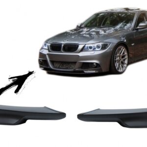 Front Bumper Splitters Spoiler suitable for BMW 3 Series E90 E91 LCI (09.2008-2011) M-Tech Look