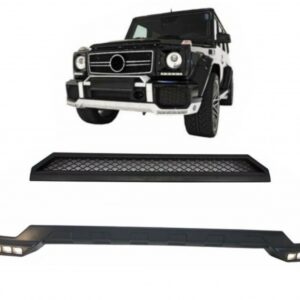 Front Bumper Spoiler LED DRL Extension and Upper Spoiler Lip suitable for Mercedes G-Class W463 (1989-2017)