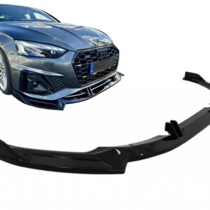 Front Bumper Spoiler Lip suitable for Audi A5 F5 Facelift S-Line (2020-up) Piano Black  Add-On