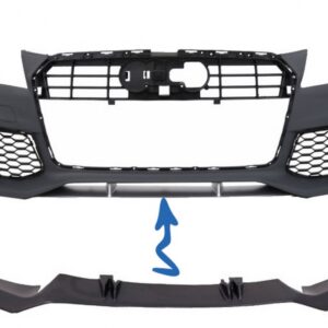 Front Bumper Spoiler Lip suitable for Audi A7 RS7 4G (2010-2018) Real Carbon Add-On