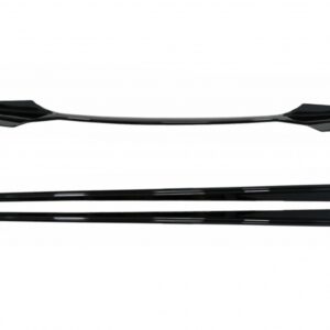 Front Bumper Spoiler Lip suitable for BMW 3 Series G20 Sedan G21 Touring (2018-up) with Side Skirts Extension M Sport Piano Black