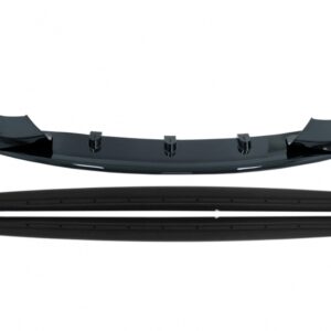 Front Bumper Spoiler Lip suitable for BMW 4 Series F32 F33 F36 Coupe Cabrio Grand Coupe (2013-03.2019) with Side Skirts Add-on Lip Extensions M-Performance Black