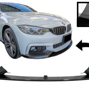 Front Bumper Spoiler Lip suitable for BMW 4 Series F32 Coupe F33 Cabrio F36 Grand Coupe (2013-03.2019) M-Performance Design Carbon Film Coating