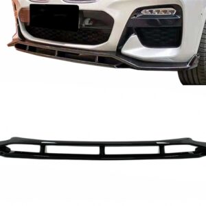 Front Bumper Spoiler Lip suitable for BMW X4 G02 X4M M Sport (2018-Up) Piano Black