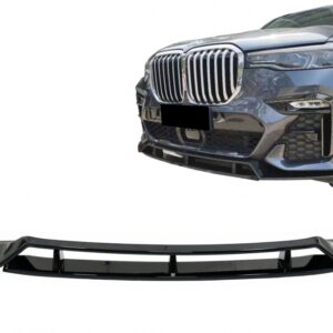 Front Bumper Spoiler Lip suitable for BMW X7 G07 LCI M Sport (2020-Up) Piano Black