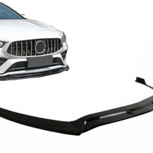 Front Bumper Spoiler Lip suitable for Mercedes CLA X118 C118 Sport Line CLA35 (2019-2023) Piano Black