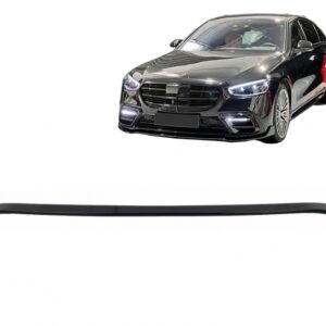 Front Bumper Spoiler Lip suitable for Mercedes S-Class W223 Limousine Sport Line (2020-up) Piano Black