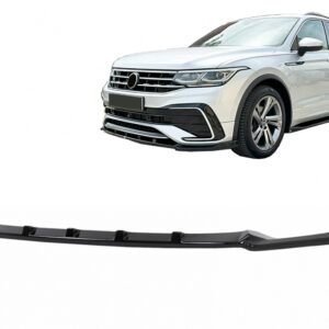 Front Bumper Spoiler Lip suitable for VW Tiguan II Mk2 R/ R Line Facelift (2020-2024) Black
