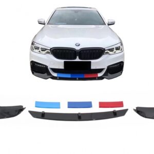 Front Bumper Spoiler suitable for BMW 5 Series G30 G31 Limousine Touring (2017-up) M5 Design Piano Black