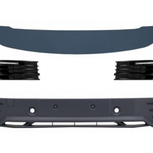 Front Bumper Spoiler with LED DRL Daytime Running Lights and Roof Spoiler suitable for VW Transporter T6 (2016-up) Sportline Design