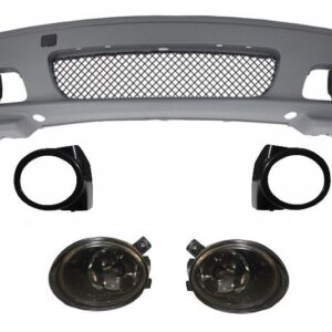 Front Bumper suitable for BMW 3 Series E46 Coupe Cabrio (1999-2007) M-tech M-technik M-Sport II Design With Smoke Fog Lights