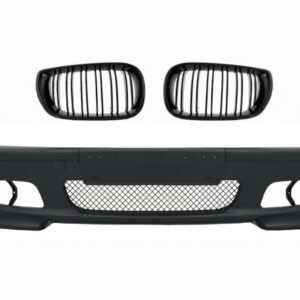 Front Bumper suitable for BMW 3 Series E46 Facelift Sedan Touring (2001-2004) M-Tech Look with Central Grille M Design Piano Black