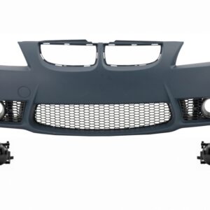 Front bumper suitable for BMW 3 series E90 Sedan E91 Touring (2004-2008) Non LCI M3 Design with Fog Lights Smoke