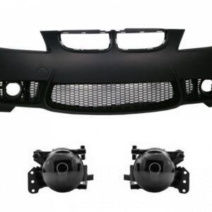 Front Bumper suitable for BMW 3 Series E90 Sedan E91 Touring (2004-2008) Non LCI M3 Design with Fog Lights Smoke