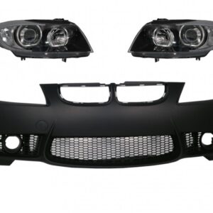 Front Bumper suitable for BMW 3 series E90 Sedan E91 Touring (2004-2008) Non LCI M3 Design with Headlights Angel Eyes