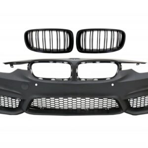 Front Bumper suitable for BMW 3 Series F30 F31 Non LCI & LCI (2011-2018) M3 Sport EVO Design with Kidney Grilles Double Stripe