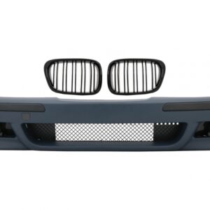 Front Bumper suitable for BMW 5 Series E39 (1995-2003) M5 Look with Central Grille Double Stripe Piano Black
