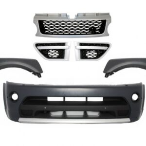 Front Bumper suitable for Land Range Rover Sport L320 Facelift (2009-2013) with Central Grille and Side Vents and Front Fenders Autobiography Design