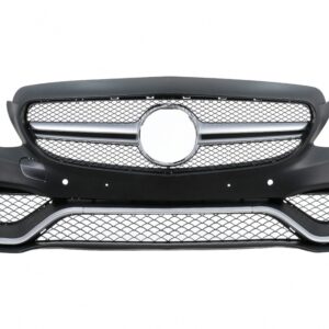 Front Bumper suitable for Mercedes C-Class W205 S205 C205 A205 (2014-2018) Limousine T-Model Coupe Cabriolet C63 Design