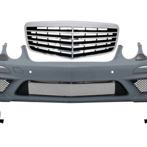Front Bumper suitable for Mercedes W211 E-Class (2002-2009) Assembly with Facelift Front Grille