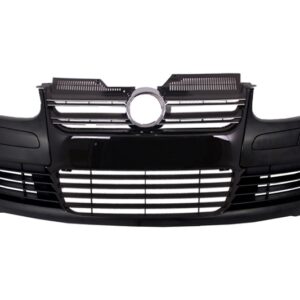 Front Bumper suitable for VW Golf V 5 (2003-2007) Jetta (2005-2010) R32 Piano Glossy Black Grill