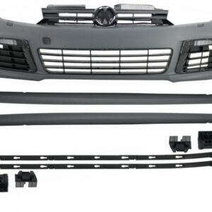 Front bumper suitable for VW Golf VI 6 Mk6 (2008-2013) R20 Look with Side Skirts