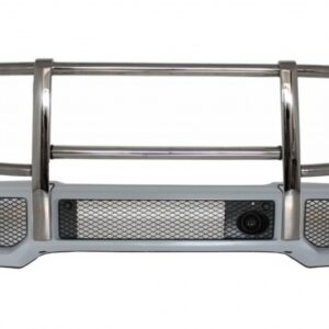 Front Bumper with Black BullBar Chrome suitable for Mercedes G-Class W463 (1989-2018) G63 G65 Design