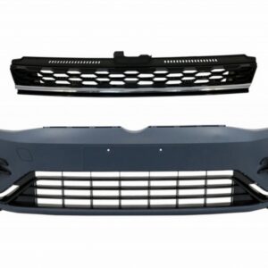 Front Bumper with Central Badgeless Grille Chrome suitable for VW Golf 7.5 (2017-2020) GTI R Design