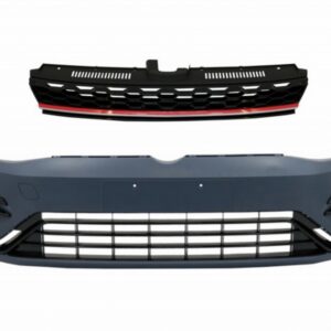 Front Bumper with Central Badgeless Grille suitable for VW Golf 7.5 (2017-2020) R GTI Design