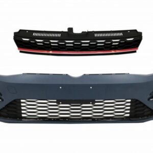 Front Bumper with Central Badgeless Grille suitable for VW Golf 7.5 (2017-2020) R GTI Design