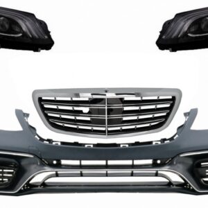 Front Bumper with Central Grille and Headlights Full LED suitable for Mercedes S-Class W222 (2013-06.2017) S63 Design
