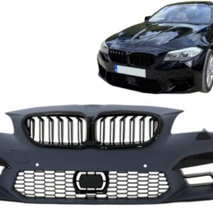 Front Bumper with Central Grilles suitable for BMW 5 Series F10 F11 (2011-2017) M5 2020 Style