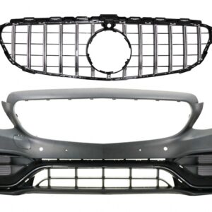 Front Bumper with Chrome Grille suitable for Mercedes C-Class W205 S205 A205 C205 (2014-2018) C63 Design