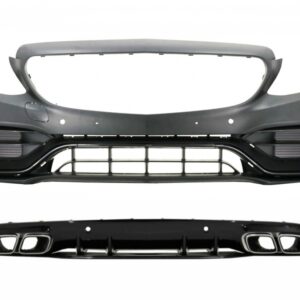Front Bumper with Diffuser suitable for Mercedes C-Class A205 Cabriolet C205 Coupe (2014-2019) C63 Design