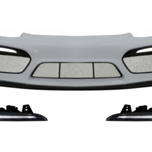 Front Bumper with DRL LED suitable for Porsche Cayman 981C & Boxster 981 (2012-2016) GT4 Design