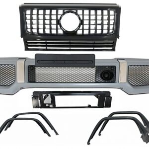 Front Bumper with Fender Flares Wheel Arches and Front Grille suitable for Mercedes G-Class W463 (1989-2018) G65 Design