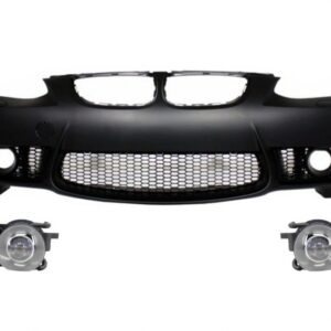 Front Bumper with Fog Light Projectors suitable for BMW 3 Series E92 Coupe E93 Cabrio (2006-2009) M3 Look Without PDC