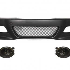 Front Bumper with Fog Lights Smoke suitable for BMW 3 Series E46 Coupe Cabrio Sedan Estate (1998-2004) M3 Design