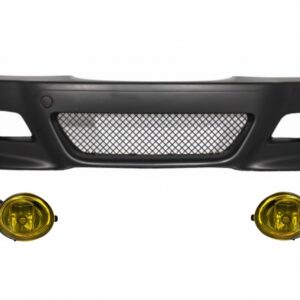 Front Bumper with Fog Lights Yellow suitable for BMW 3 Series Coupe Cabrio Sedan Estate E46 (1998-2004) M3 Design