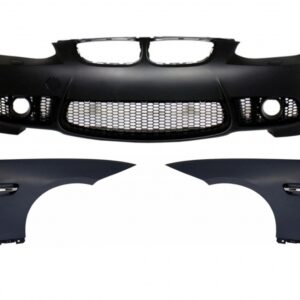 Front Bumper with Front Fenders and Side Skirts suitable for BMW 3 Series E92 Coupe E93 Cabrio (2006-2009) M3 Look Without PDC and Projectors