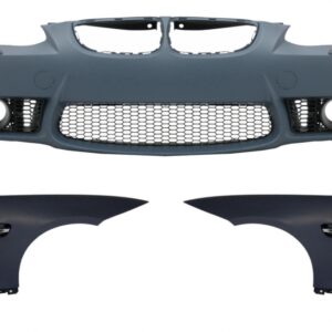 Front Bumper with Front Fenders suitable for BMW 3 Series E92 Coupe E93 Cabrio (2006-2009) M3 Look with PDC Without Projectors
