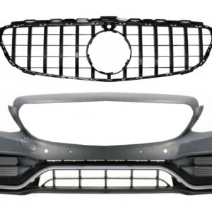 Front Bumper with Grille Black suitable for Mercedes C-Class W205 S205 C205 A205 (2014-2018) C63 GT-R Design