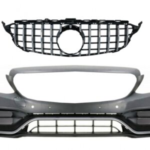 Front Bumper with Grille Chrome without 360 Camera suitable for Mercedes C-Class W205 S205 C205 A205 (2014-2018) GT-R Design