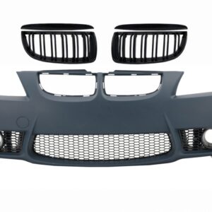 Front Bumper with Kidney Grilles Double Stripe suitable for BMW 3 series E90 E91 Pre-LCI (2004-2008) Sedan Touring M3 Design