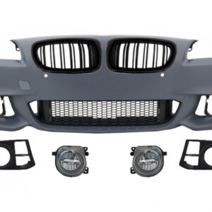 Front Bumper with Kidney Grilles suitable for BMW 5 Series F10 F11 LCI (2015-up) M-Technik Design With LED Fog Lamps